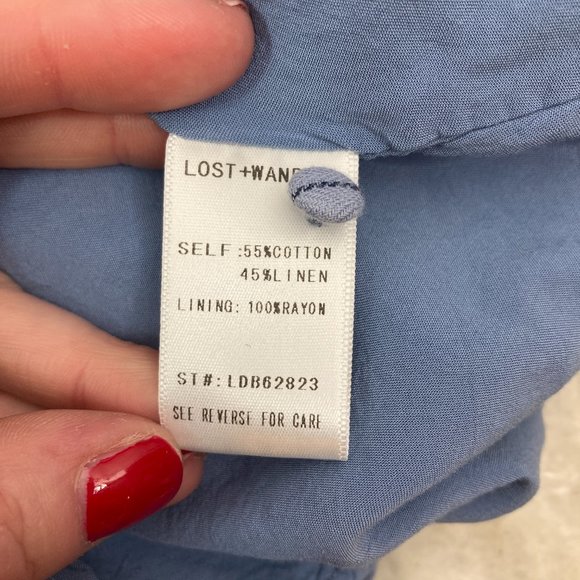 Lost + Wander Blue Striped Gauze Dress - Picture 8 of 8